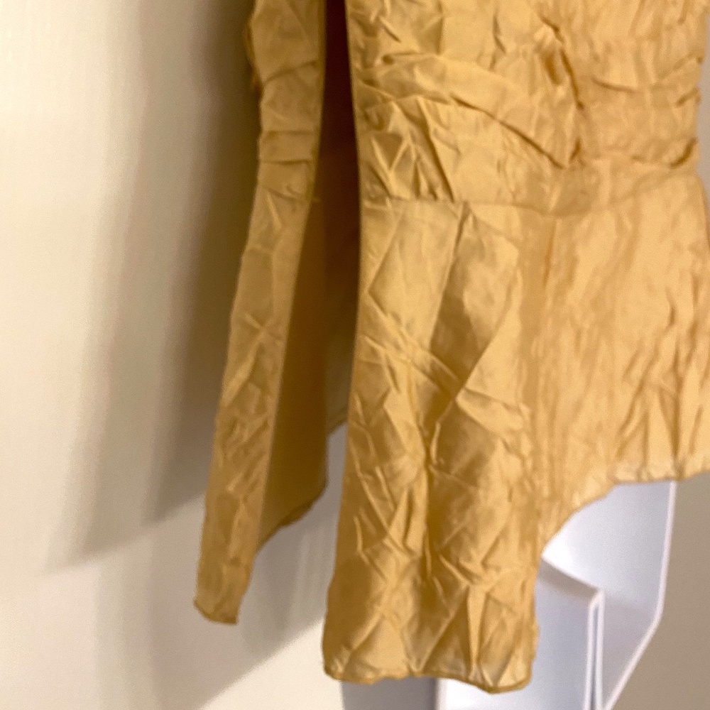 Women's SIGRID OLSEN Sorrento Sun Orange Gold Ruffled Flower Tank Top Size 8 NEW